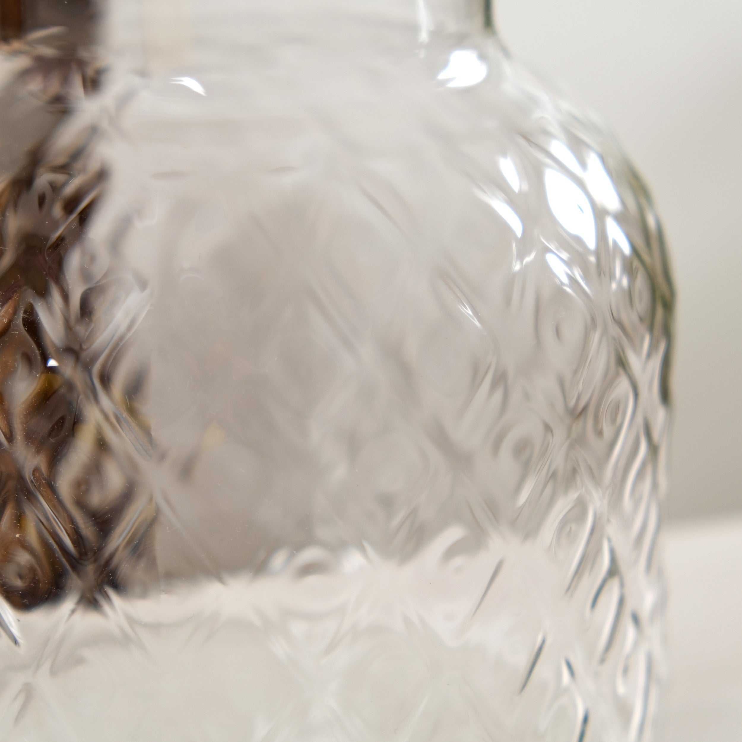 Diamond Glass Storage Jars with Bamboo Lid Set of 2 1400ml