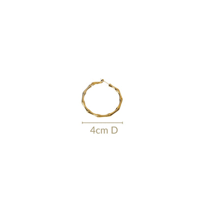 Bamboo Stem Hoops Gold