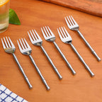 Bamboo Inspired Stainless Steel Fork Set Of 6