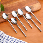 Bamboo Inspired Stainless Steel Table Spoon Set Of 6