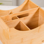 Bamboo Cutlery Caddy With Handle