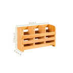 Bamboo Wood Cutlery Holder With 3 Sections