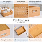 Bamboo Wood Decorative Weave Storage Basket