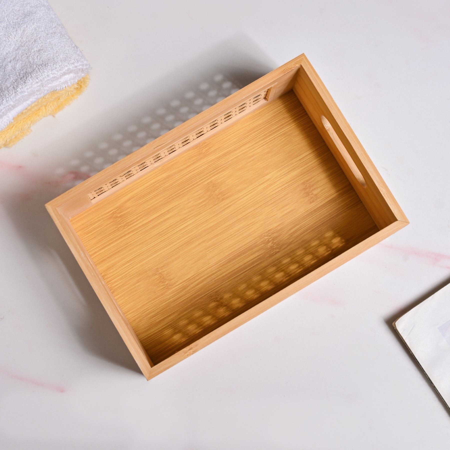 Bamboo Wood Decorative Weave Storage Basket