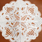Baroque Bloom Table Mat White Silver Set Of 6