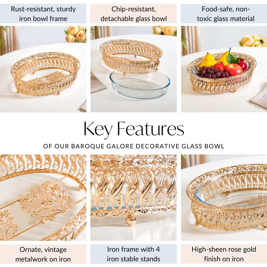 Baroque Galore Decorative Glass Bowl