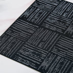 Basket Weave Black Dinner Table Mats Set Of 6