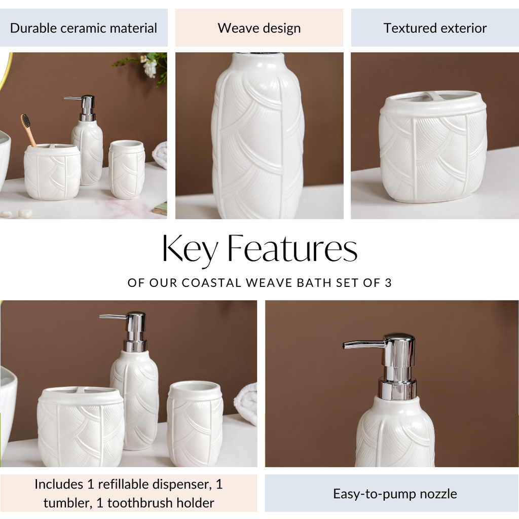 Coastal Weave Bath Set Of 3