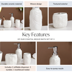 Coastal Weave Bath Set Of 3