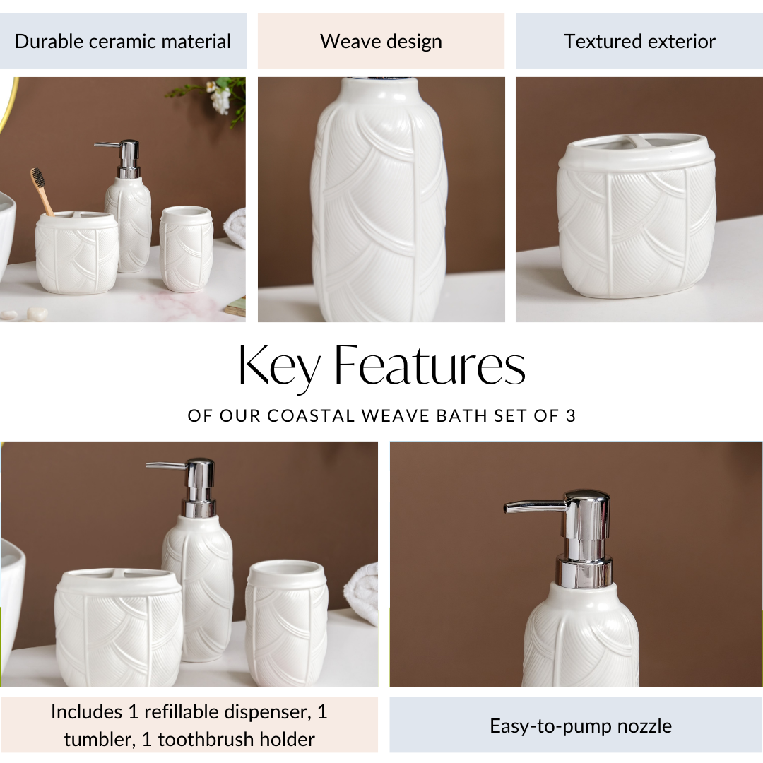 Coastal Weave Bath Set Of 3