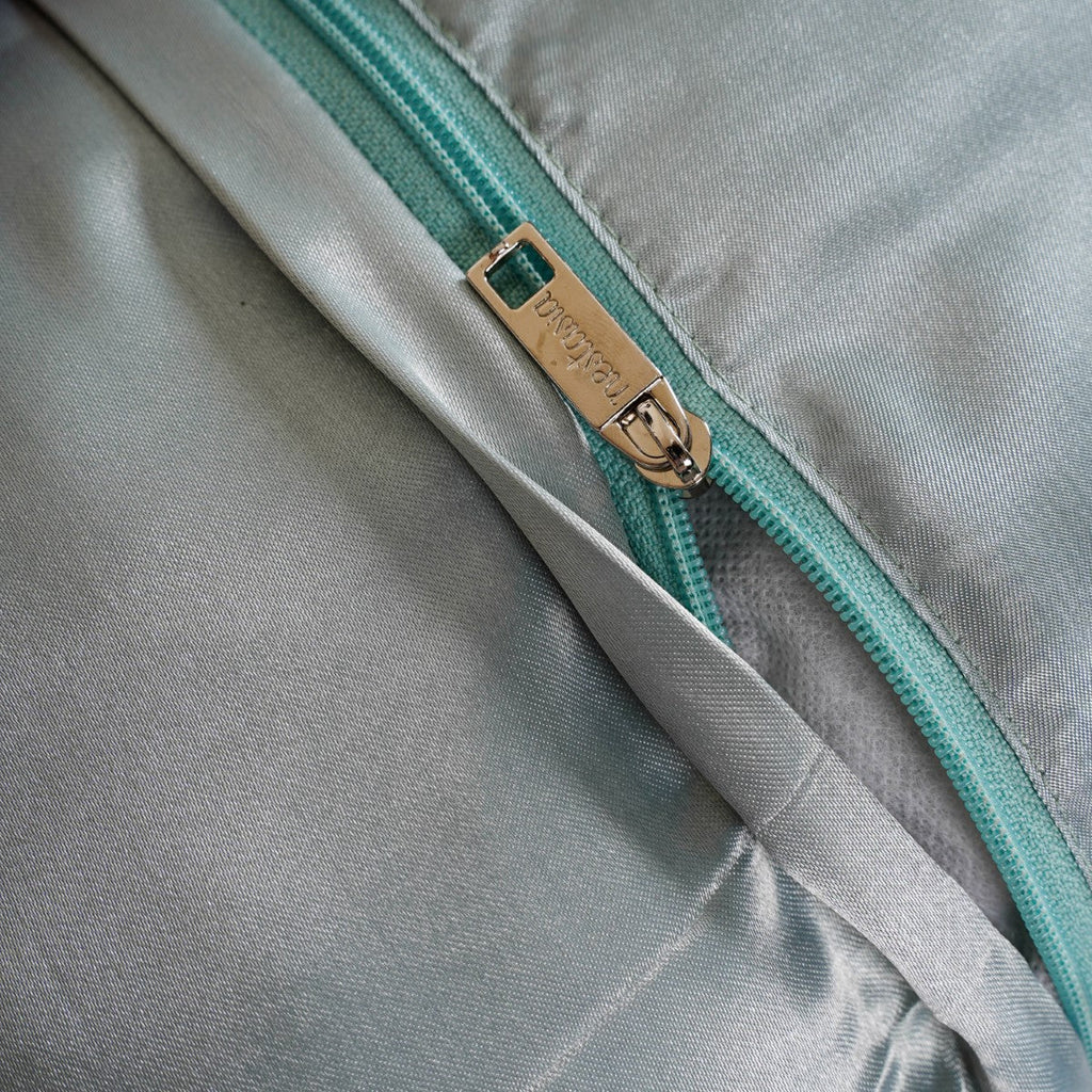 Quilted King Size Bed Cover And Pillow Case Set Of 3 Powder Blue