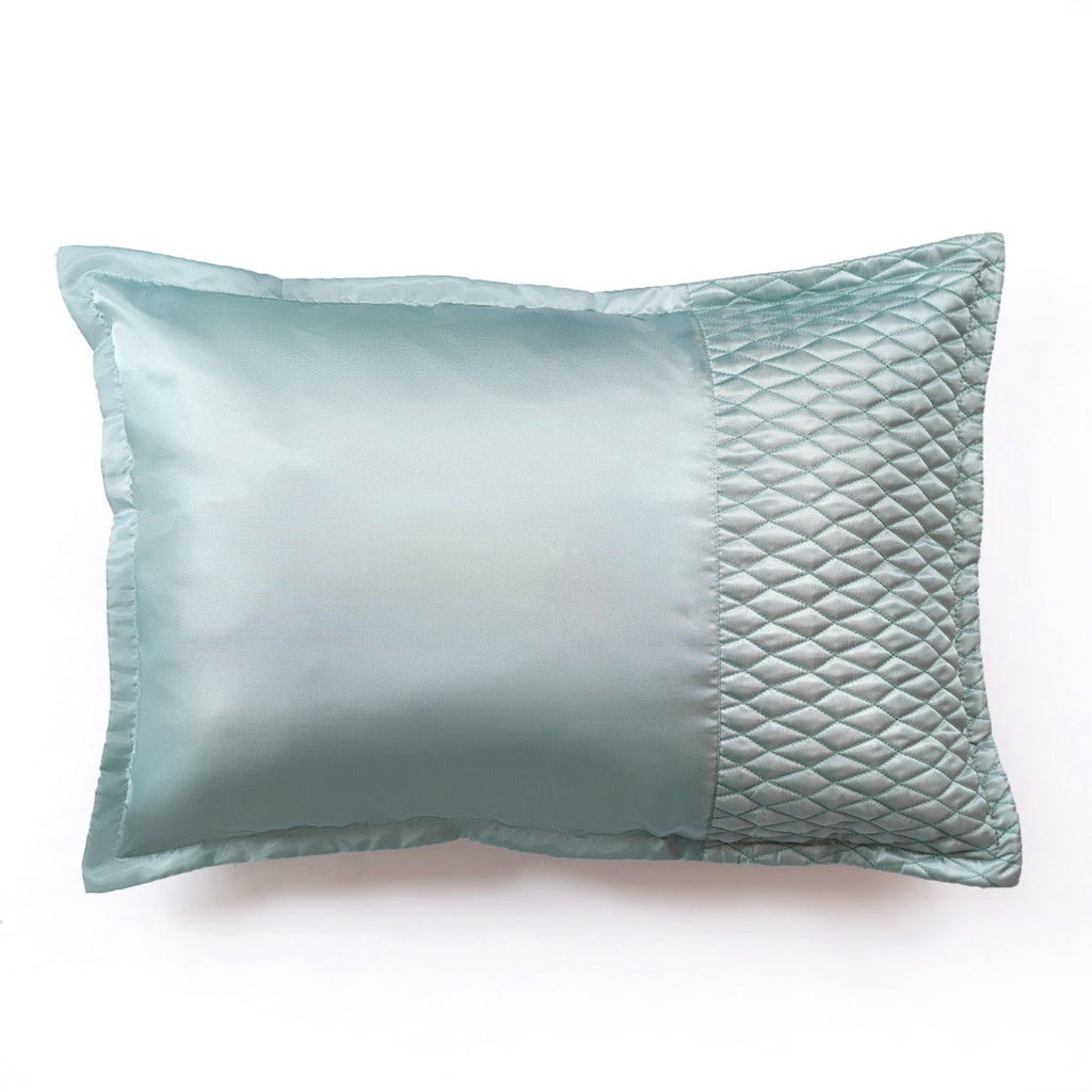 Quilted King Size Bed Cover And Pillow Case Set Of 3 Powder Blue