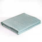 Quilted King Size Bed Cover And Pillow Case Set Of 3 Powder Blue