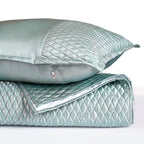 Quilted King Size Bed Cover And Pillow Case Set Of 3 Powder Blue