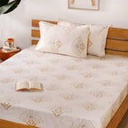 Daisy Pure Cotton Bedsheet And Pillowcase Set Ultra Soft 180 TC King Size 275x275 cm