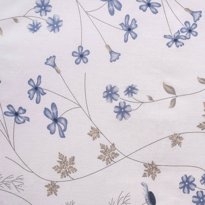 Pure Cotton 180 TC Printed Bedsheet And Pillowcase Set King Size Blue 275x275 cm