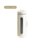Beige Tall Kitchen Storage Canister Set Of 4 2000ml