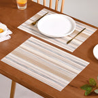 Beige and Brown Placemats Set Of 6
