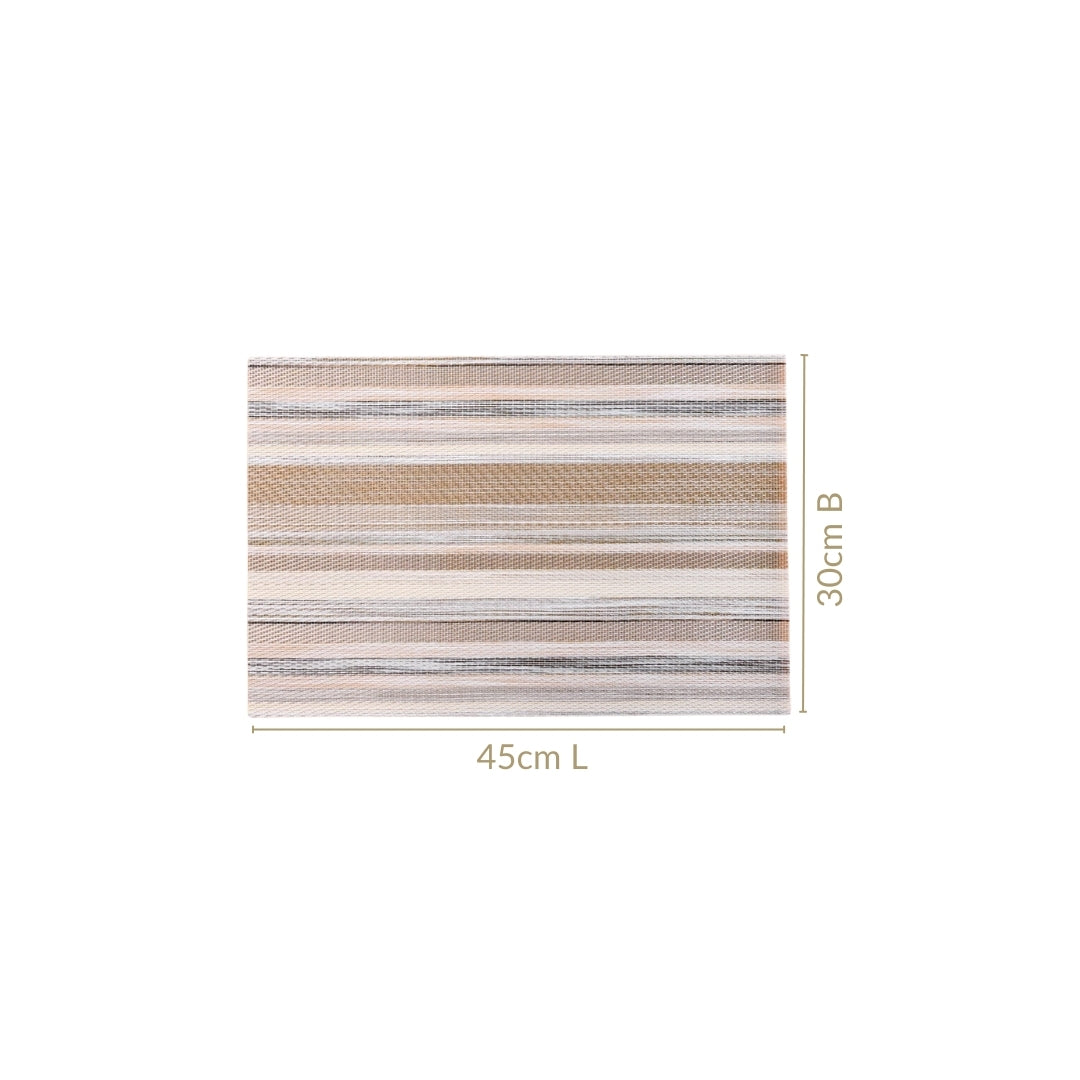 Beige and Brown Placemats Set Of 6