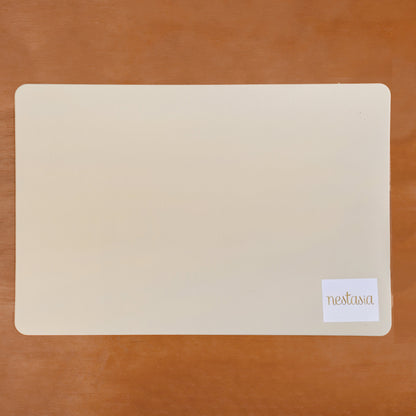 Rectangular Beige Dining Table Mat Set Of 6
