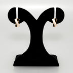 Black And White Crisscross Hoop Earrings