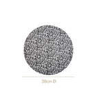 Black And White Intrecciato Weave Round Table Mat Set Of 6