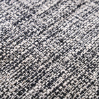 Black And White Tweed Cotton Anti Slip Floor Mat 96x53cm