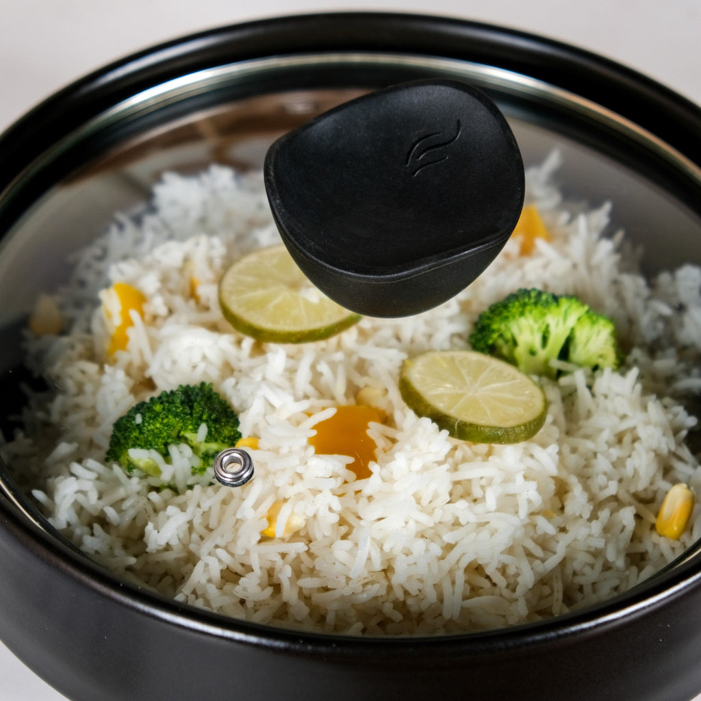 Classic Black Korean Ceramic Cooking Pot 2000ml