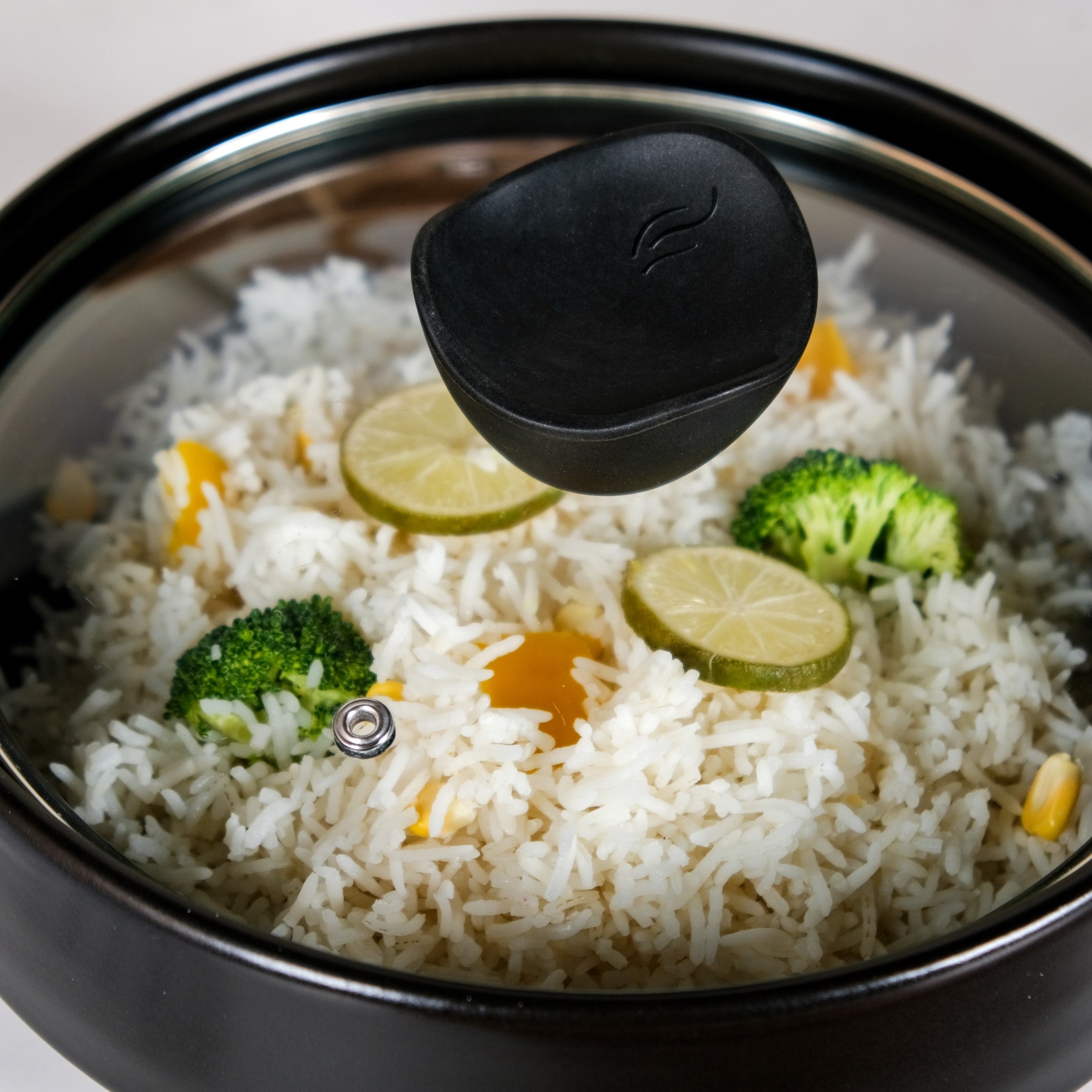 Classic Black Korean Ceramic Cooking Pot 2000ml