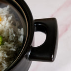 Classic Black Korean Ceramic Cooking Pot 2000ml