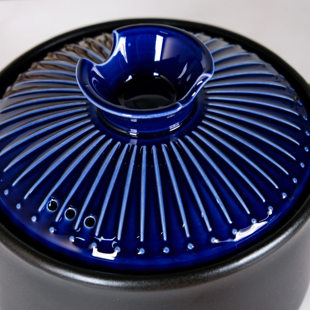 Lumea Ceramic Cooking Pot With Deep Blue Lid 2600ml