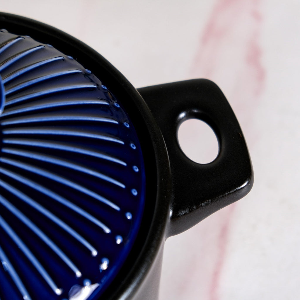 Lumea Ceramic Cooking Pot With Deep Blue Lid 2600ml