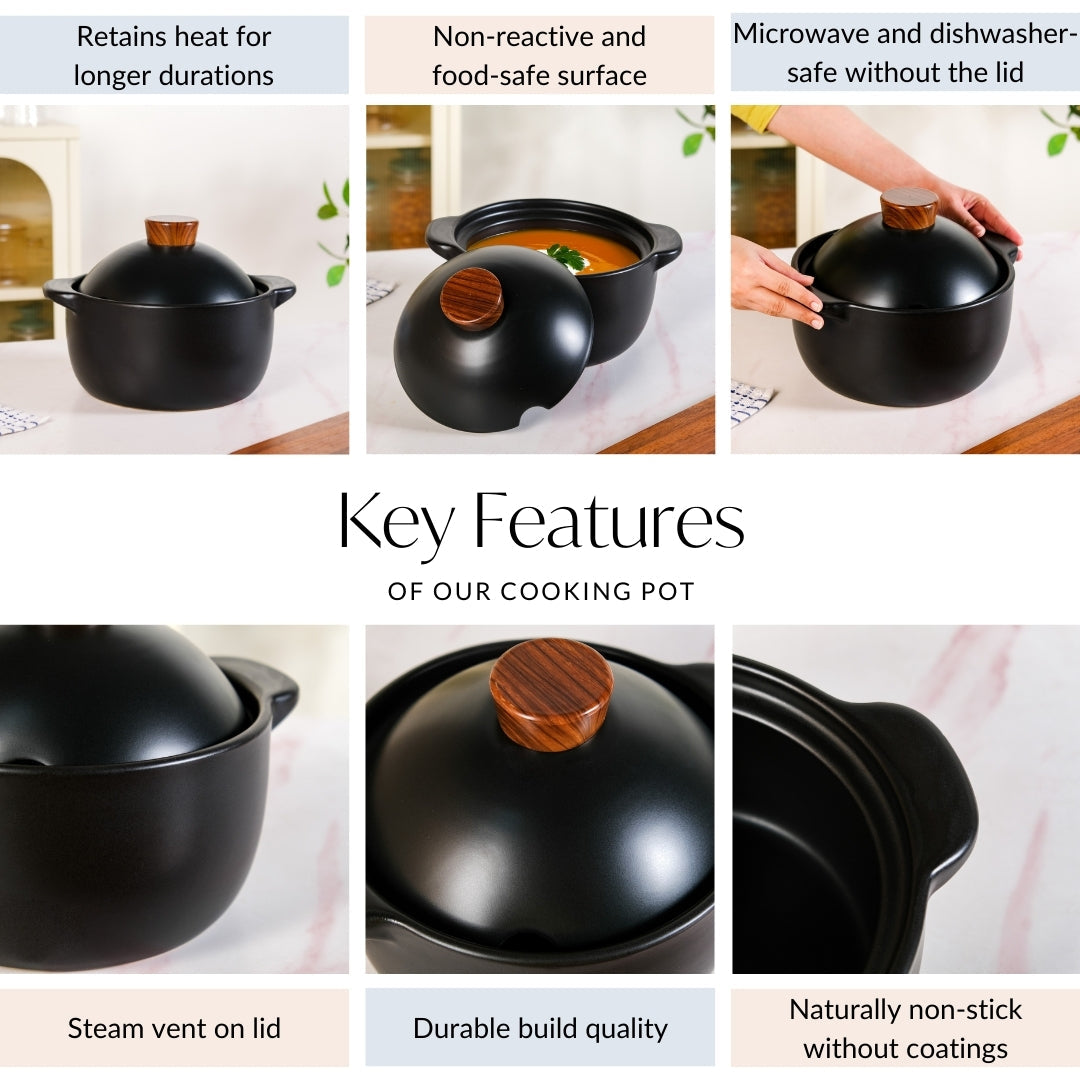 Maison Black Stew Pot 3600ml