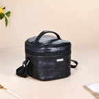 Black Croco Lunch Bag With Insulation