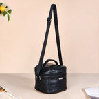 Black Croco Lunch Bag With Insulation