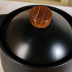 Maison Black Glazed Cooking Pot With Lid 5800ml