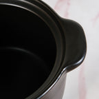 Maison Black Glazed Cooking Pot With Lid 5800ml