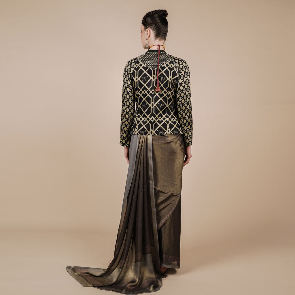 Black - Gold Reversible IKA Jacket | CHAR