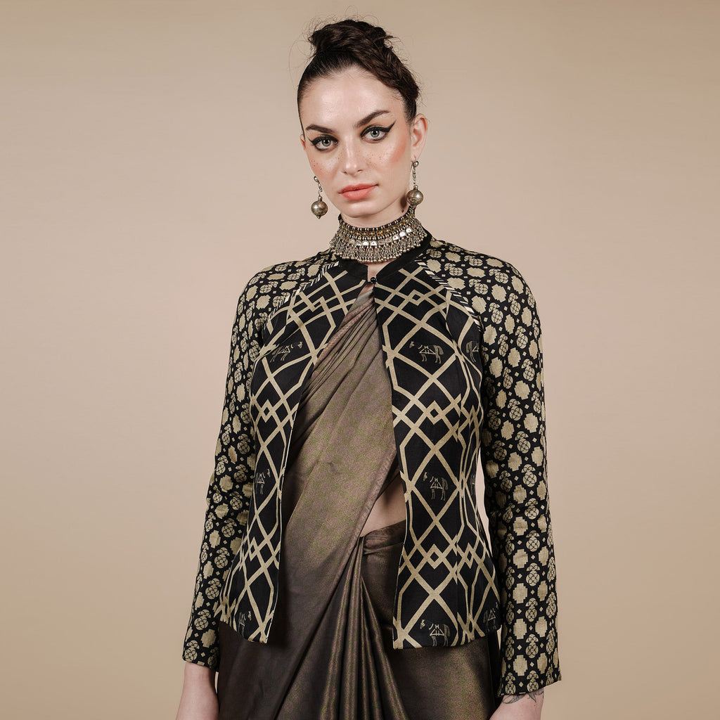 Black - Gold Reversible IKA Jacket | CHAR