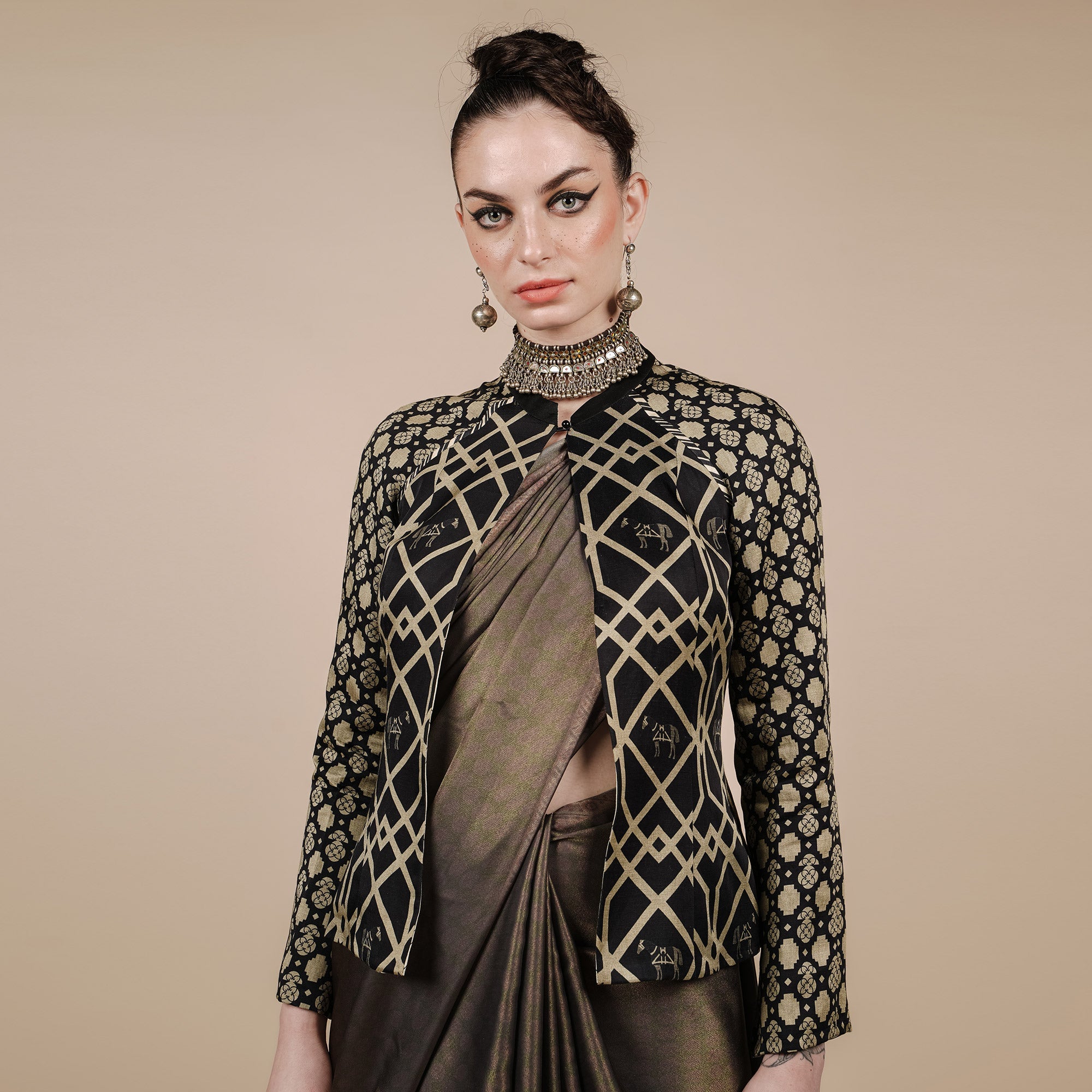 Black - Gold Reversible IKA Jacket | CHAR