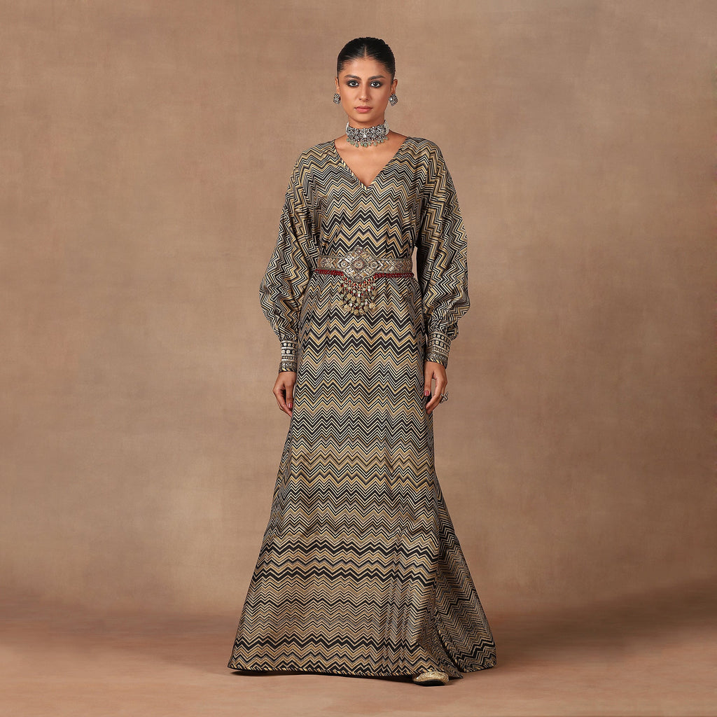 Black - Gold Kaftan Set | MURAQQA