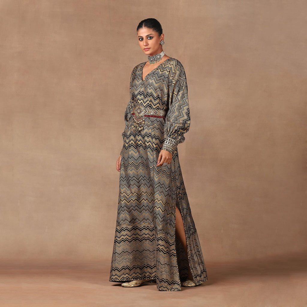 Black - Gold Kaftan Set | MURAQQA