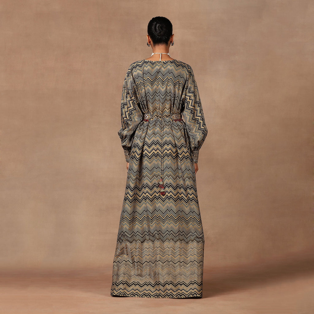 Black - Gold Kaftan Set | MURAQQA