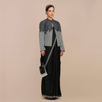 Black - Ivory Chevron Reversible IKA Jacket | SATT