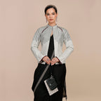 Black - Ivory Chevron Reversible IKA Jacket | SATT