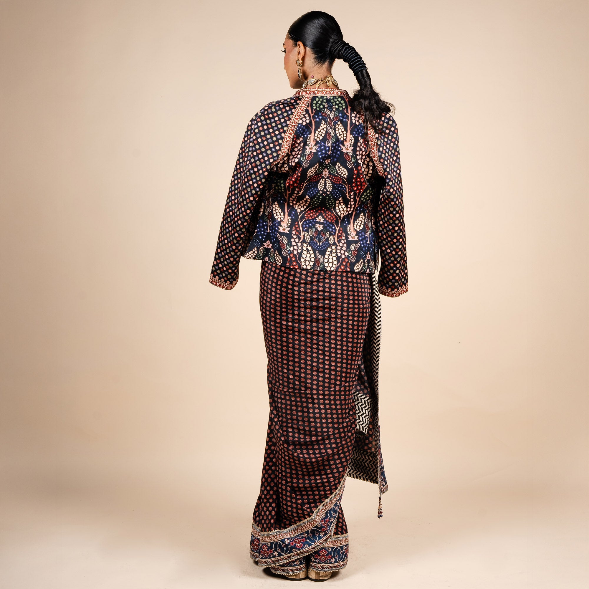 Black - Ivory Reversible IKA Jacket | PANJ