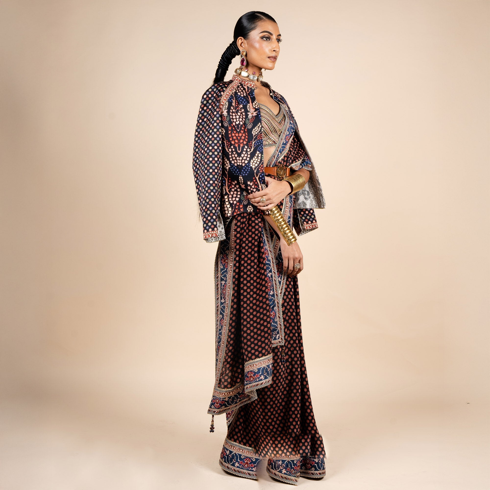 Black - Ivory Reversible IKA Jacket | PANJ