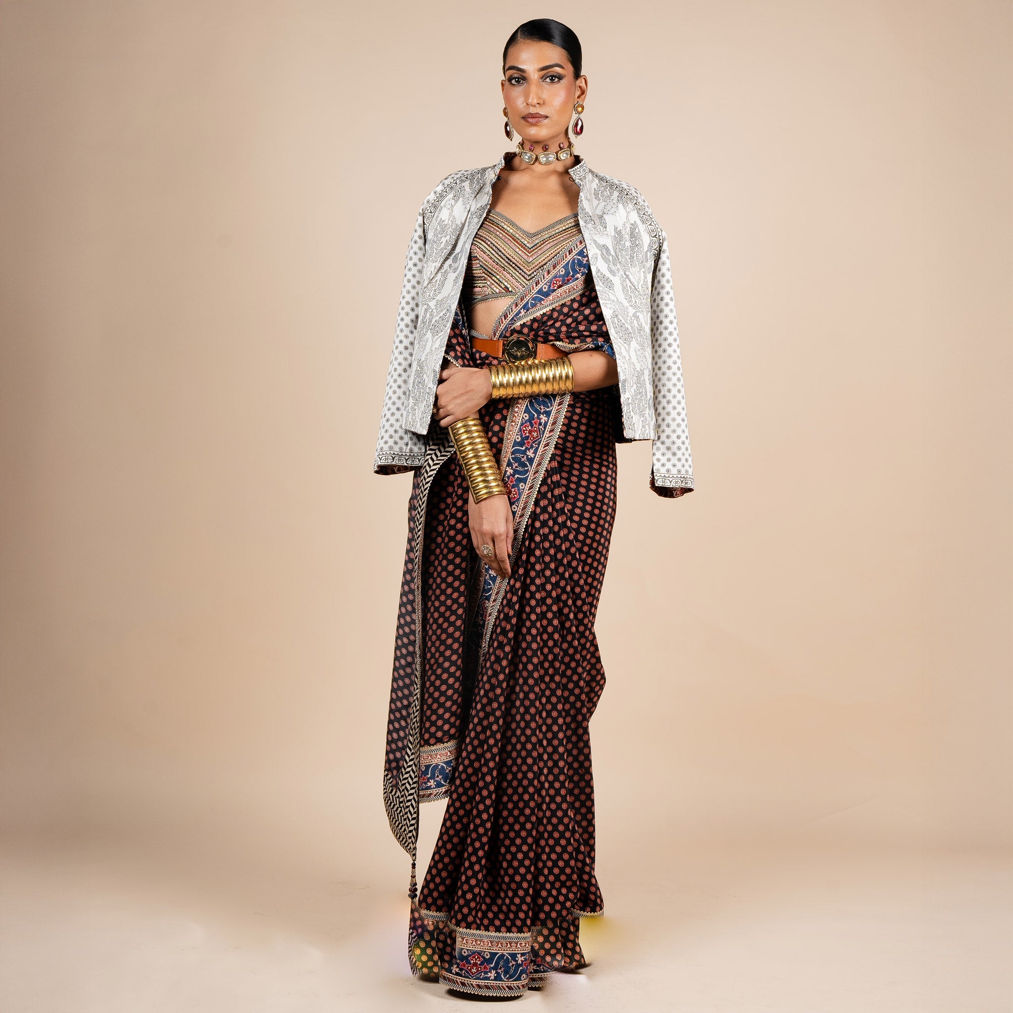 Black - Ivory Reversible IKA Jacket | PANJ