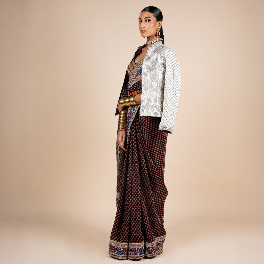 Black - Ivory Reversible IKA Jacket | PANJ
