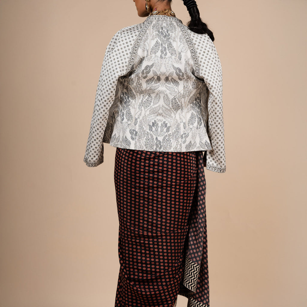 Black - Ivory Reversible IKA Jacket | PANJ